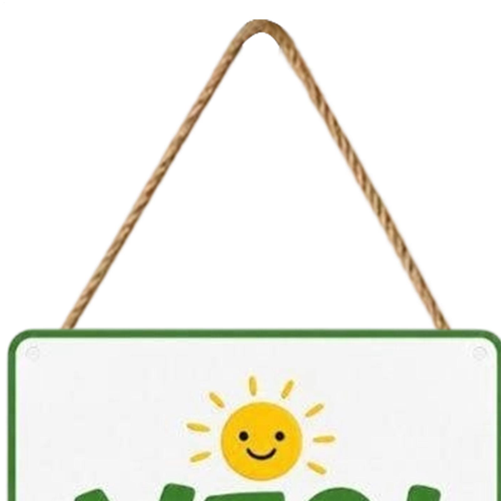 Kids Outdoor Garden - Door Hanger Metal Double Sided Summer