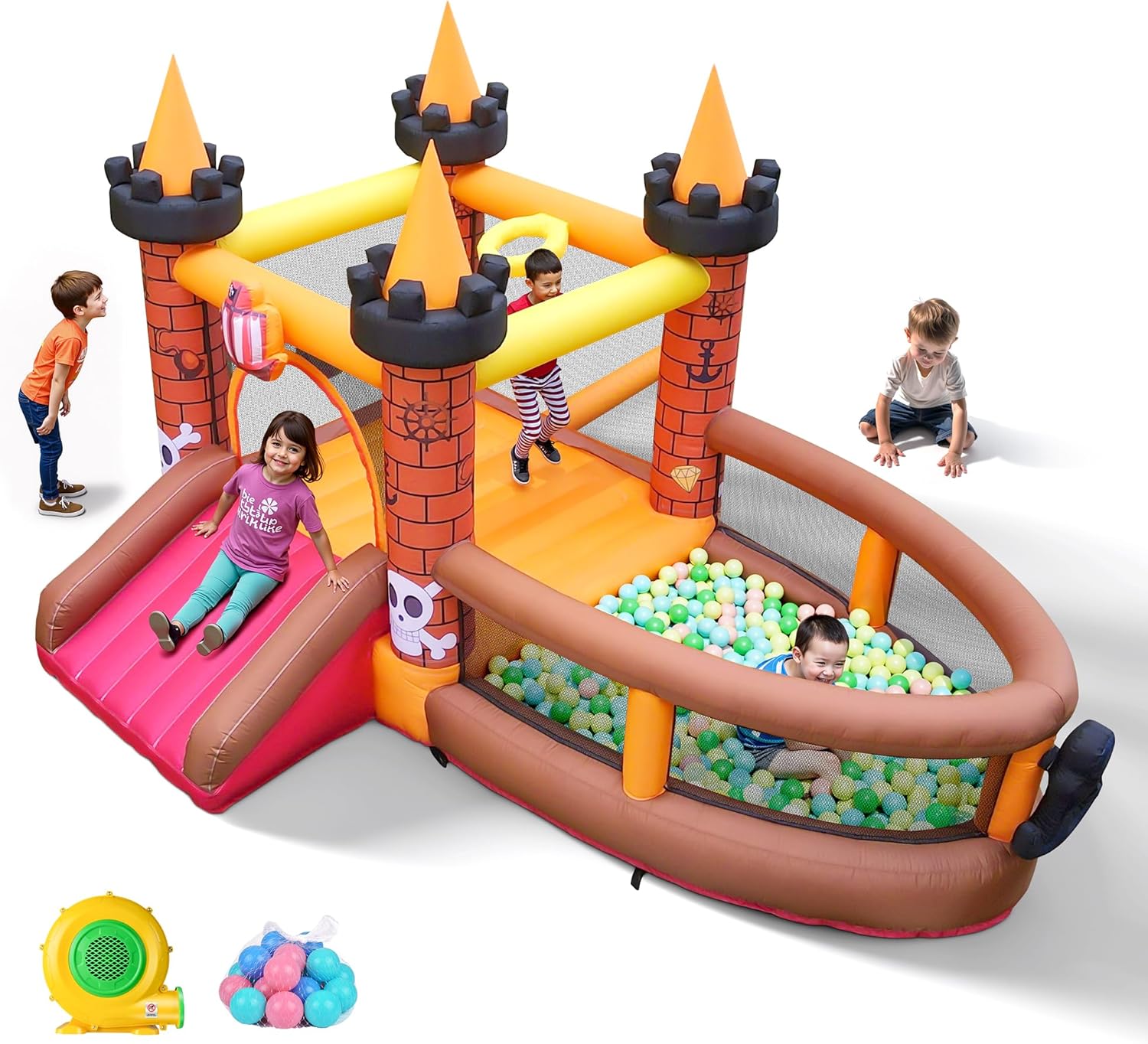 Kids Outdoor Jump House - Inflatable Bounce House for Kid 3-8: