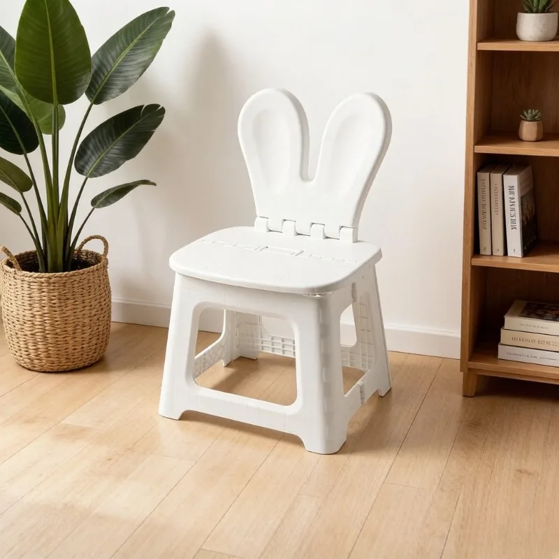 2PCS Thickened Rabbit Cartoon  - Kids Outdoor Folding Chair recension och pris