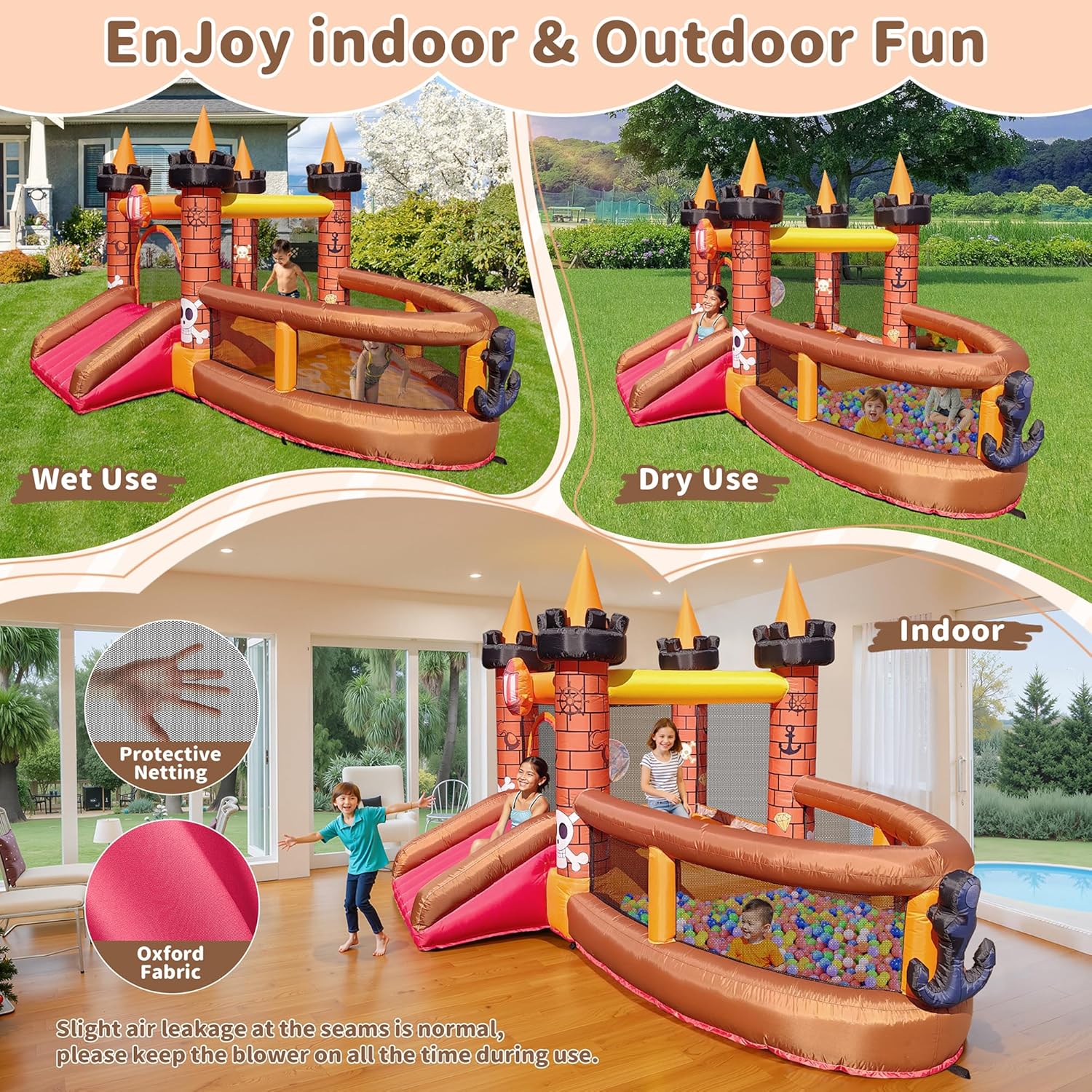 Inflatable Bounce House for Ki - Kids Outdoor Jump House recension och pris