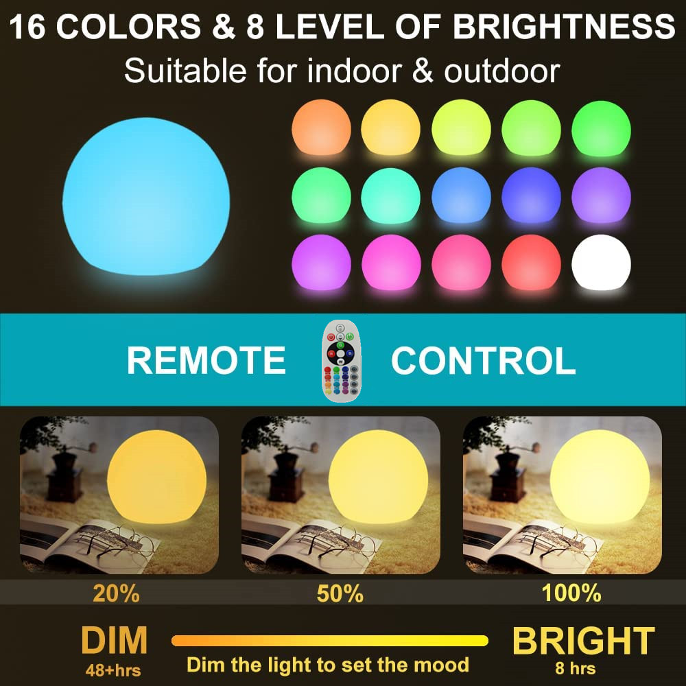 Rechargeable LED Glowing Ball  - Kids Outdoor Garden recension och pris