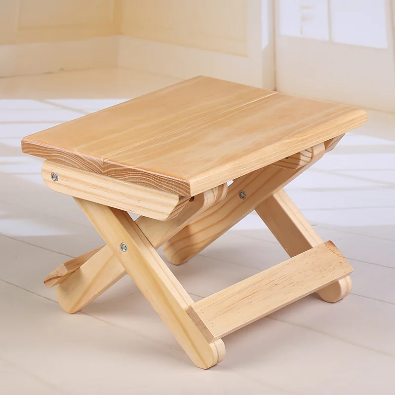 Pine Wood Folding Stool Portab - Kids Outdoor Folding Chair recension och pris
