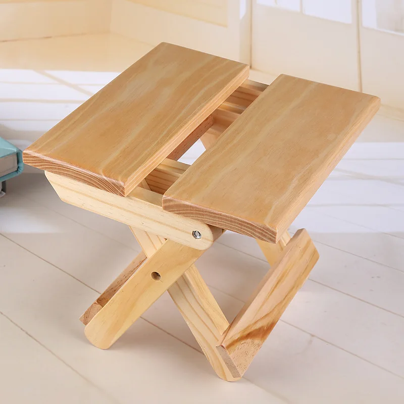 Pine Wood Folding Stool Portab - Kids Outdoor Folding Chair recension och pris
