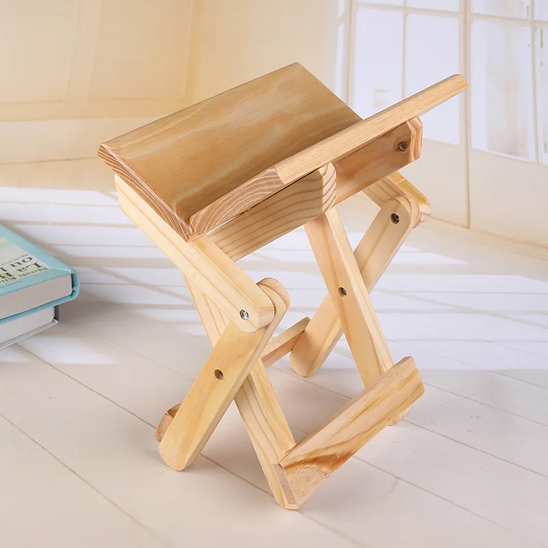 Pine Wood Folding Stool Portab - Kids Outdoor Folding Chair recension och pris
