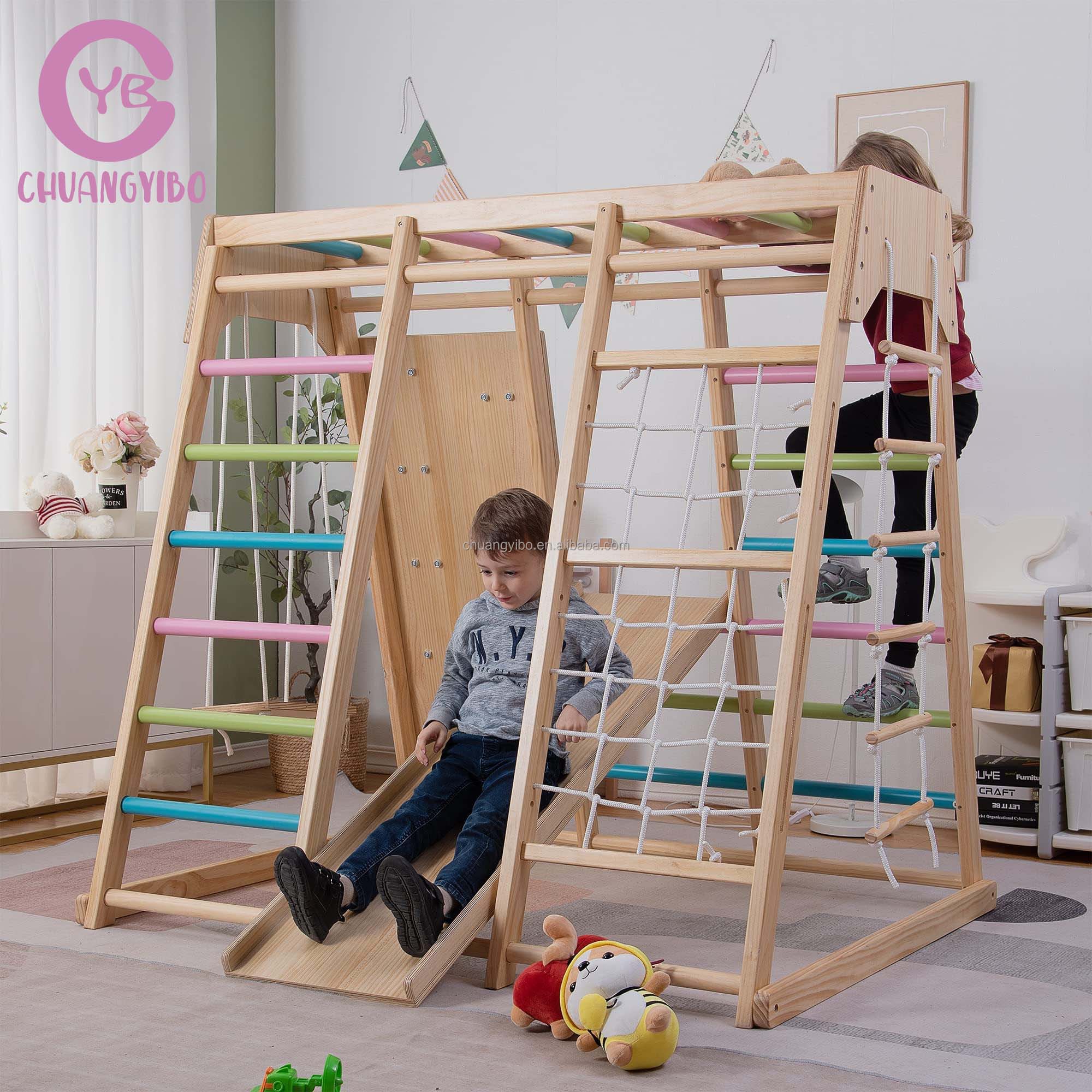 Climbing Walls Amusement Park  - Kids Outdoor Swing Set With Slide recension och pris