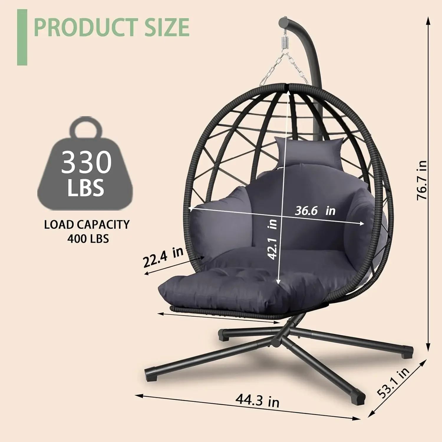 Hanging Egg Chair with Stand a - Kids Outdoor Egg Chair recension och pris