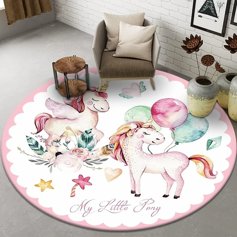 Cartoon Unicorn Round Rug Love - Kids Unicorn Outdoor Chair recension och pris