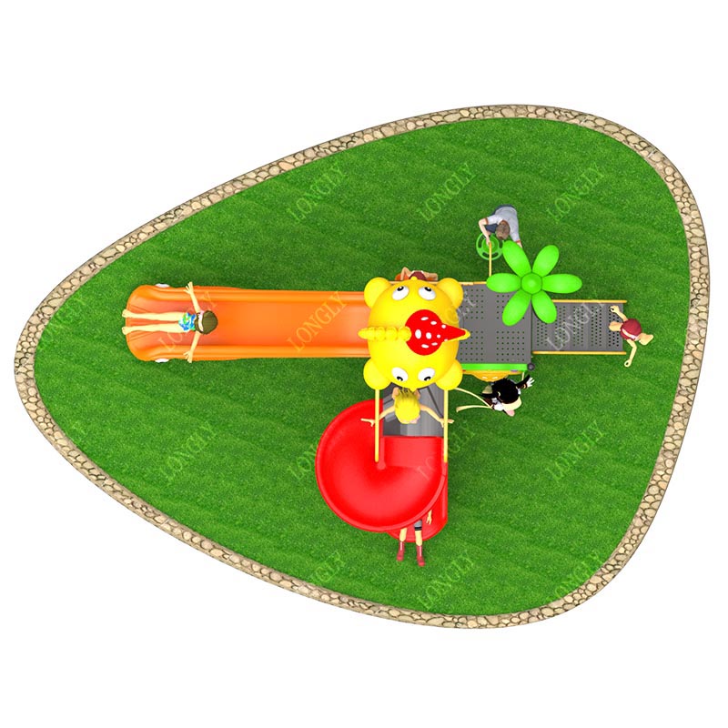 Commercial Plastic Slide 450x2 - Kids Outdoor Garden recension och pris