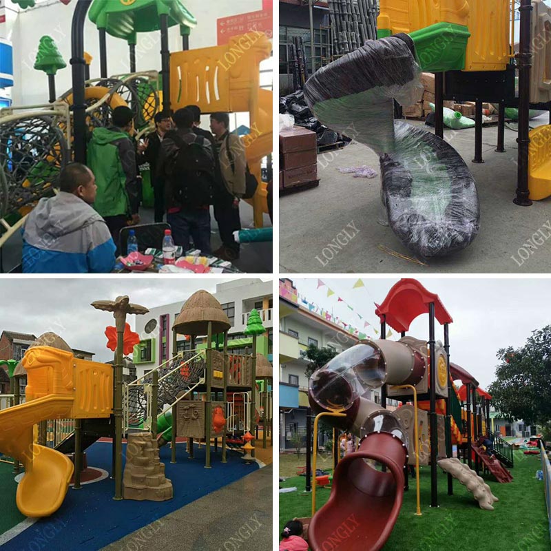 Commercial Plastic Slide 450x2 - Kids Outdoor Garden recension och pris