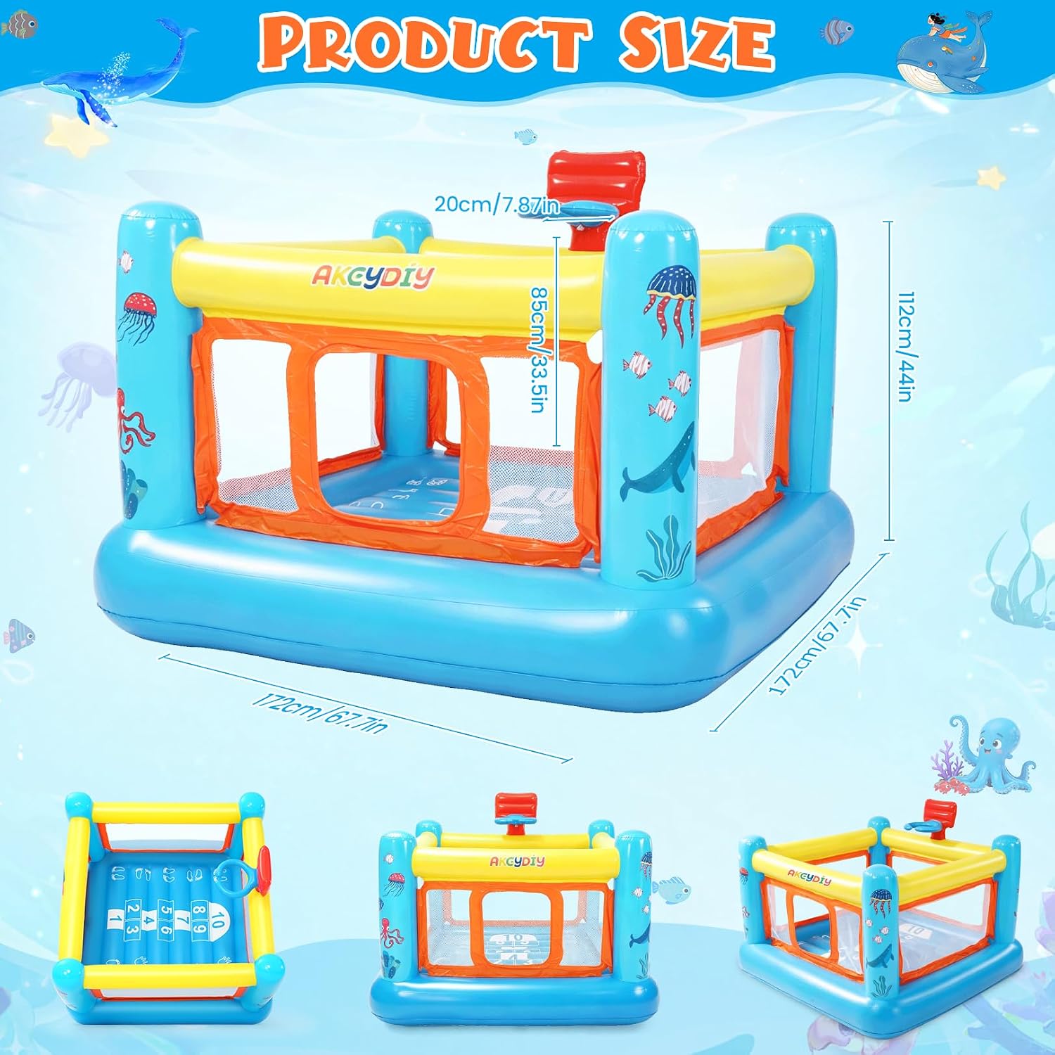 Bounce House, PVC Inflatable B - Kids Outdoor Jump House recension och pris