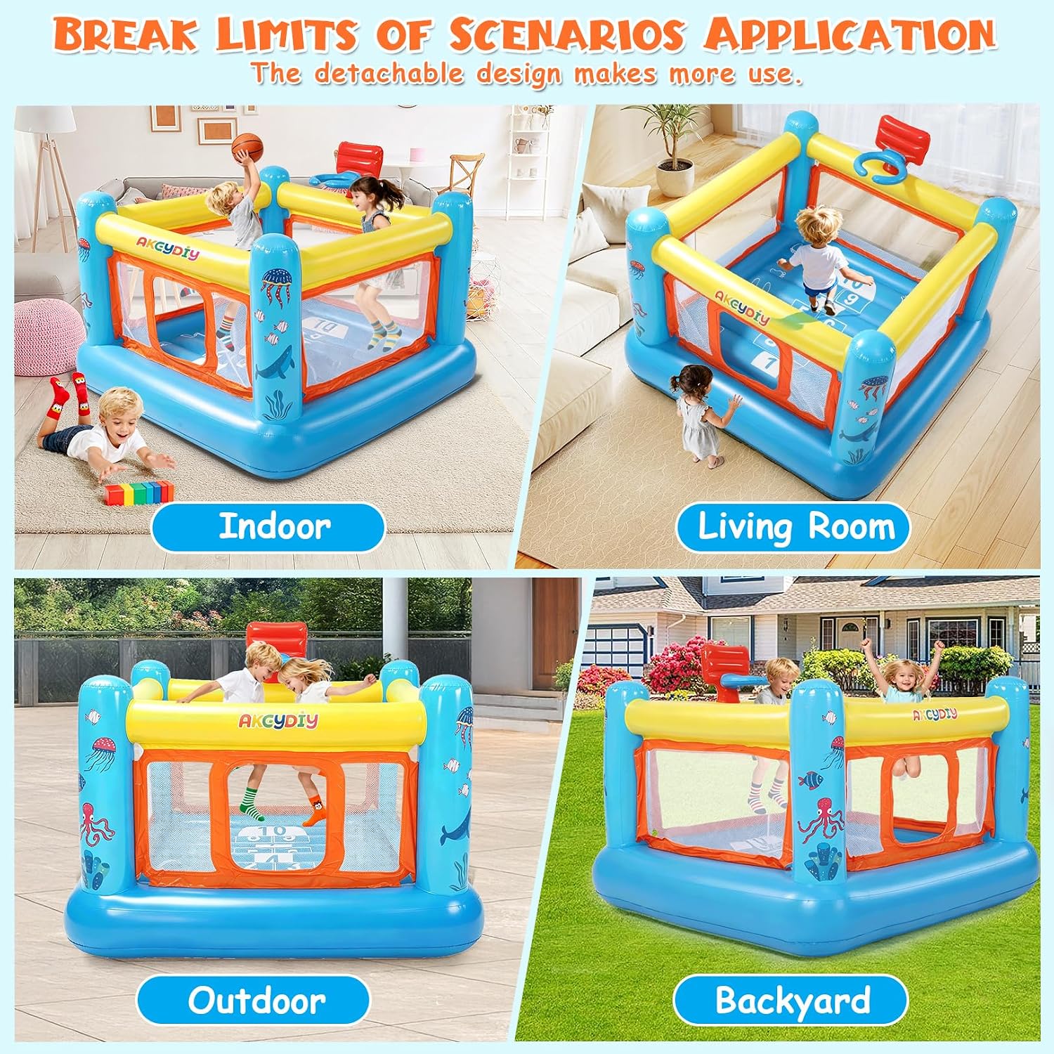Bounce House, PVC Inflatable B - Kids Outdoor Jump House recension och pris