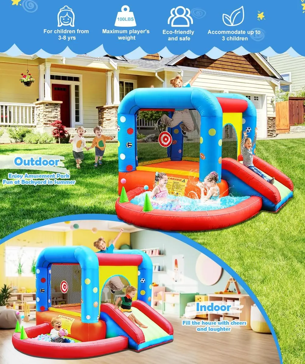 Step4Fun Inflatable Bounce Hou - Kids Outdoor Jump House recension och pris
