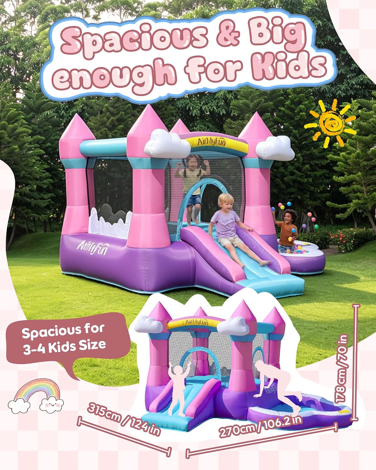 Pink Indoor/Outdoor Inflatable - Kids Outdoor Water recension och pris