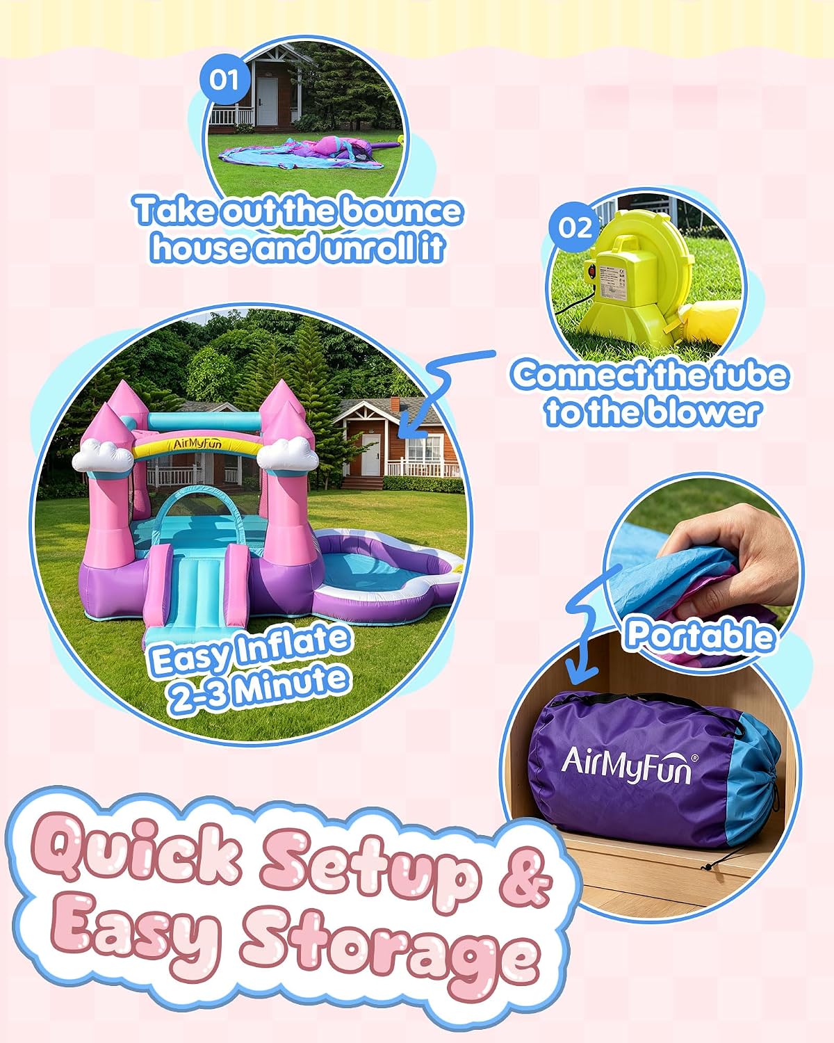Pink Indoor/Outdoor Inflatable - Kids Outdoor Water recension och pris