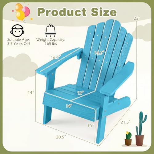 Kids Adirondack Chair, All-Wea - Kids Outdoor Adirondack Chair recension och pris