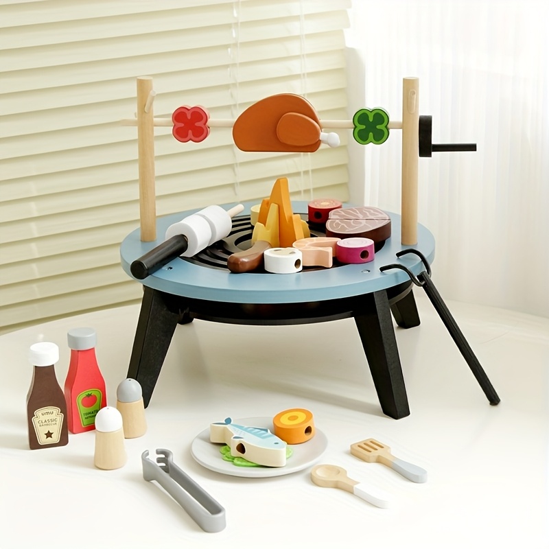 Wooden Barbecue Playset For Ki - Kids Outdoor Bbq recension och pris