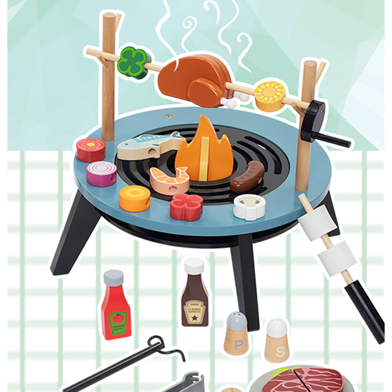 Wooden Barbecue Playset For Ki - Kids Outdoor Bbq recension och pris