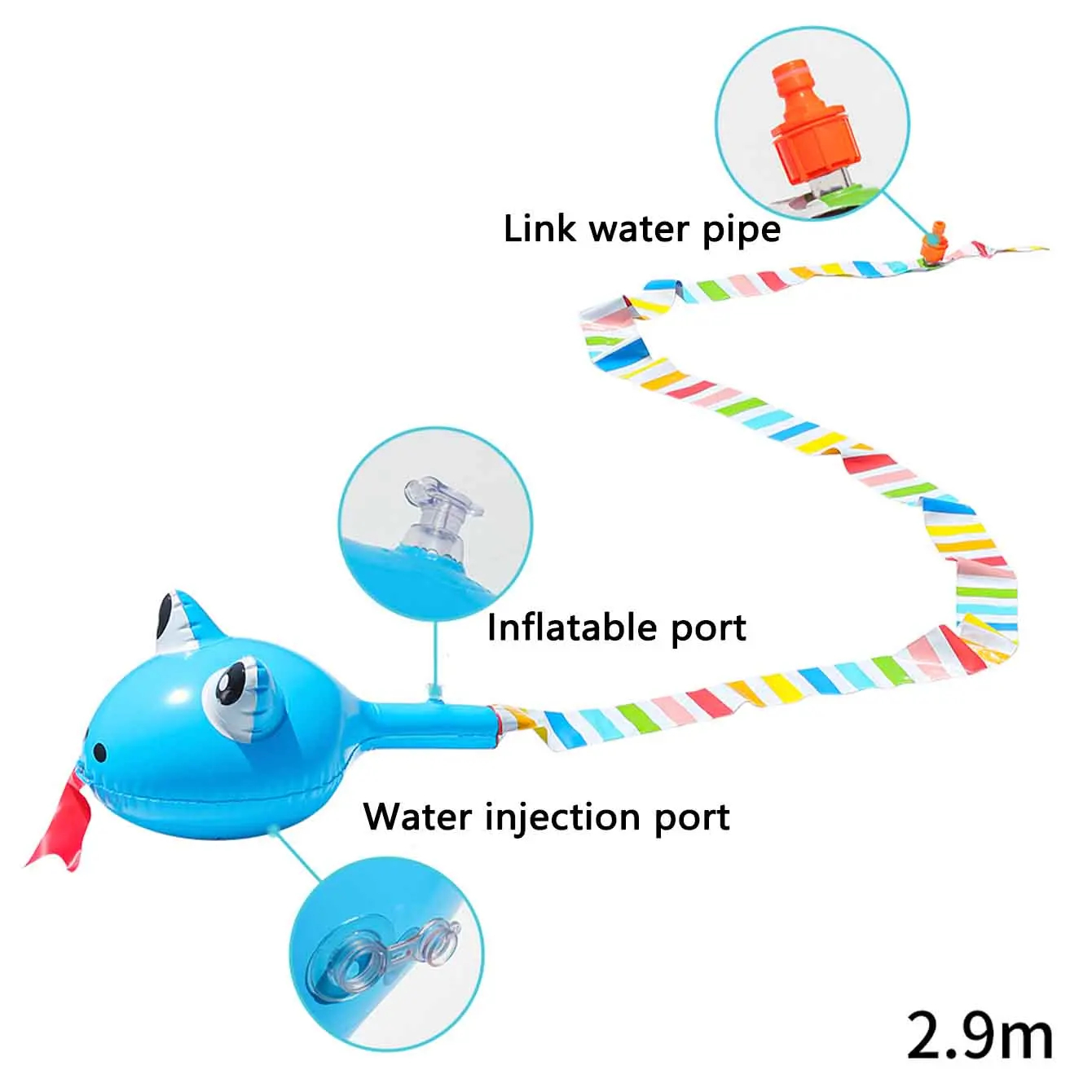 Inflatable Water Spray Snake T - Kids Outdoor Water recension och pris