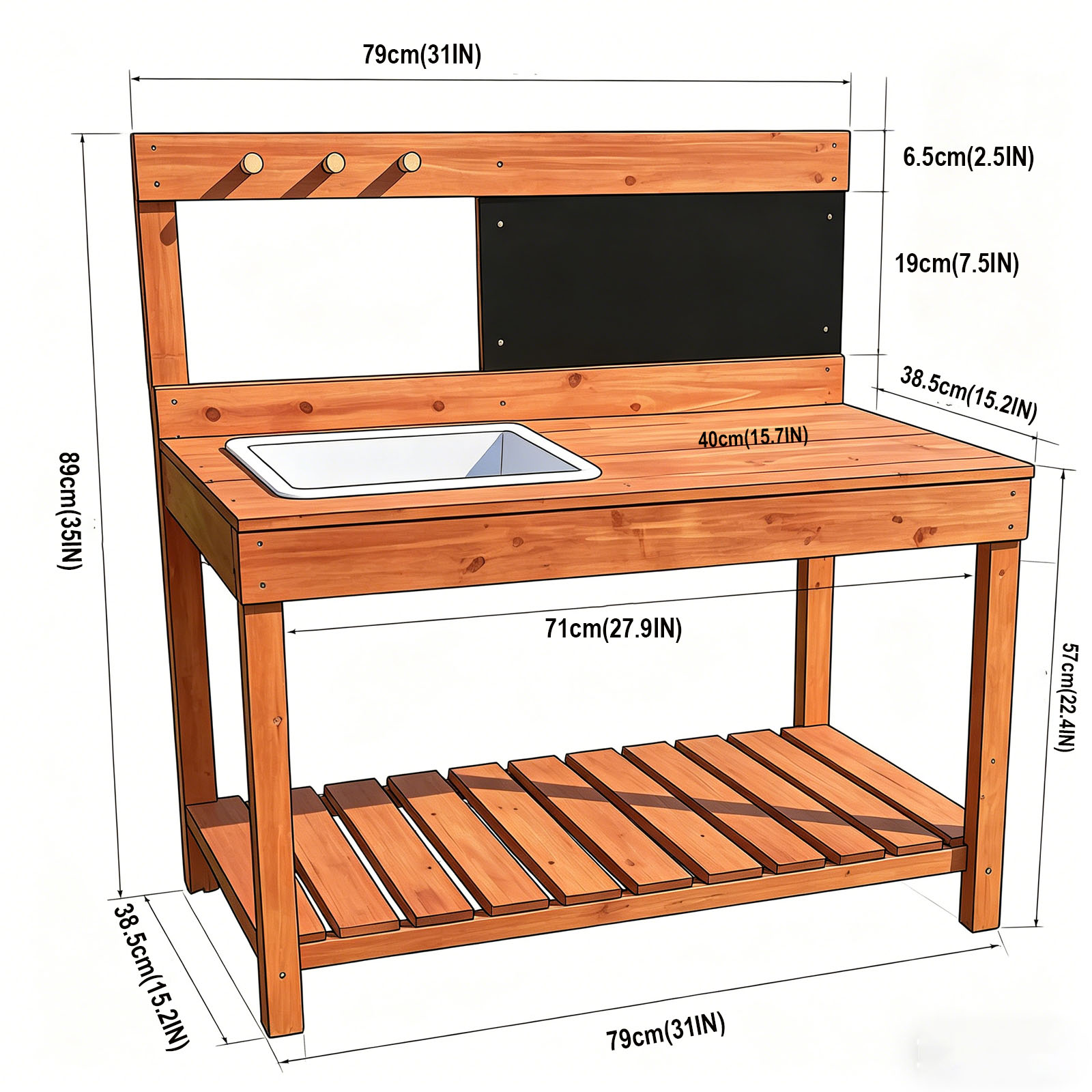 Wooden Potting Benches For Chi - Kids Outdoor Garden recension och pris