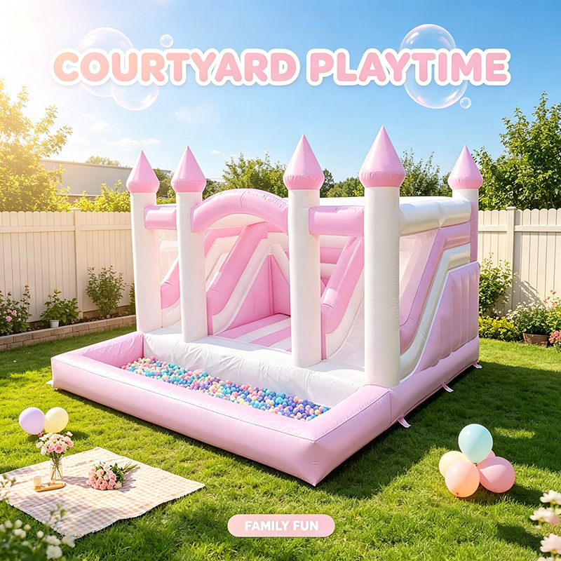Inflatable Pink Princess Bounc - Kids Outdoor Jump House recension och pris