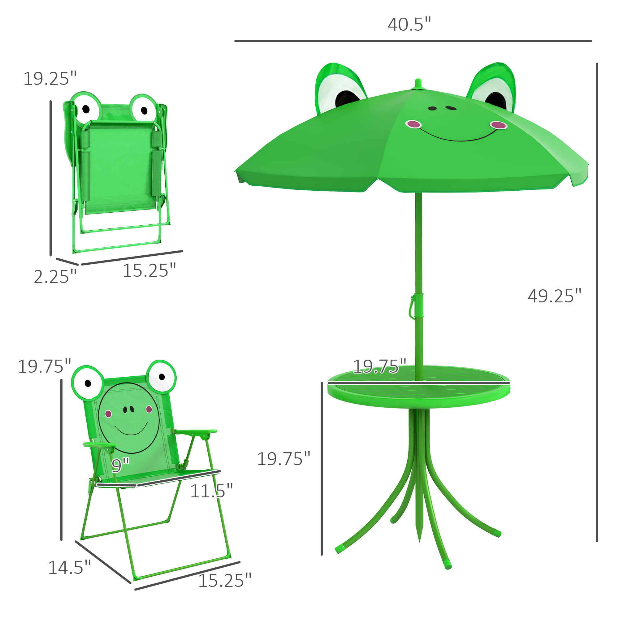 Kids Table and Chair Set, Outd - Kids Outdoor Folding Chair recension och pris