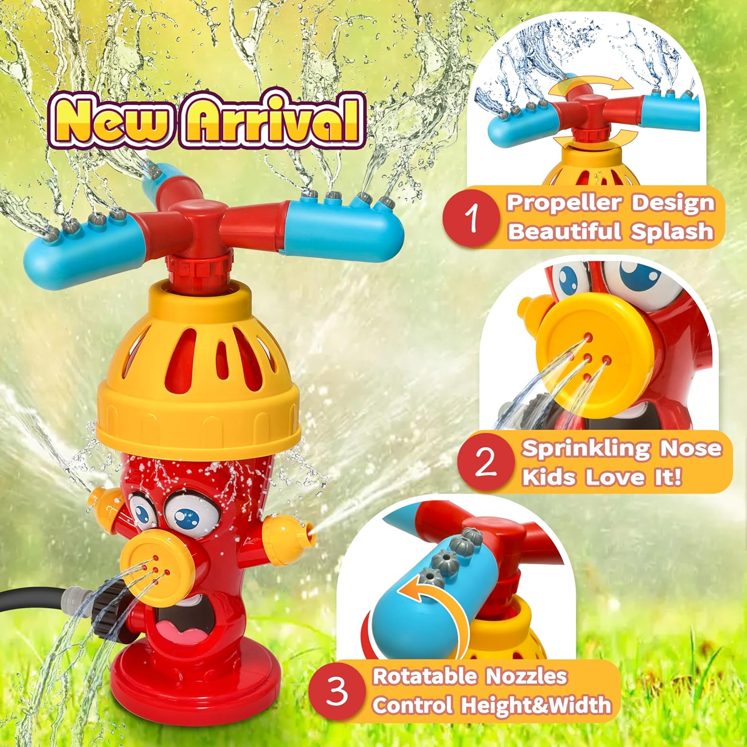 Hydrant Sprinkle Water Spray T - Kids Outdoor Yard Toys recension och pris