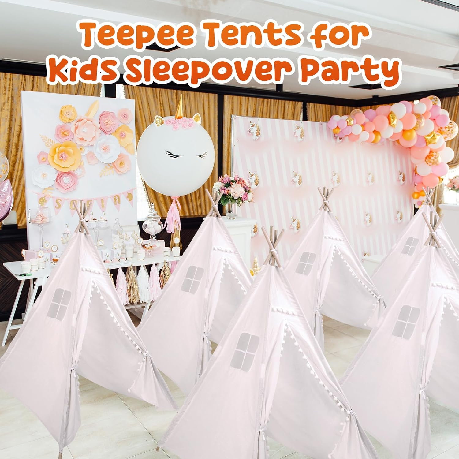 Windyun 6 Pcs Kids Teepee Tent - Kids Outdoor Tent recension och pris