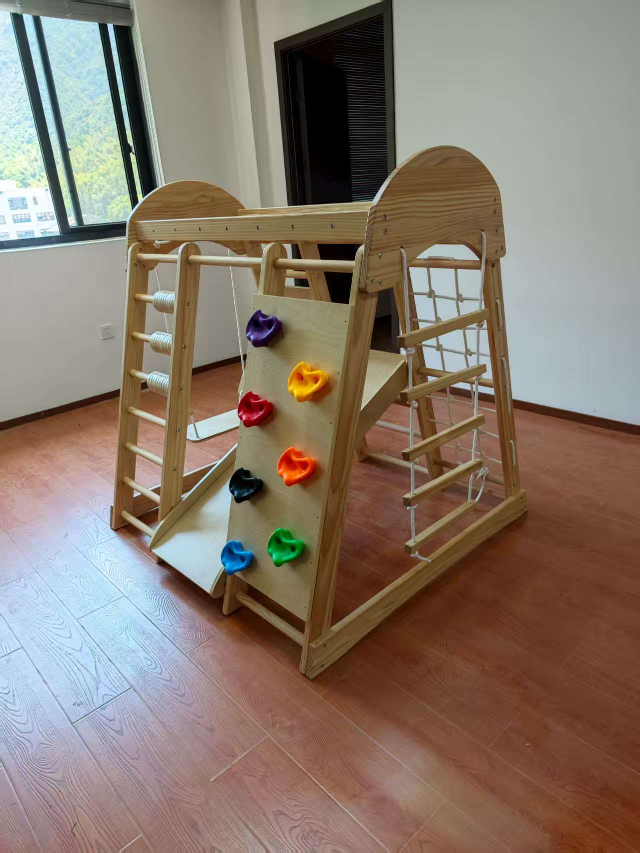 Wooden Kids Climbing Frame Lad - Kids Indoor Outdoor Games recension och pris