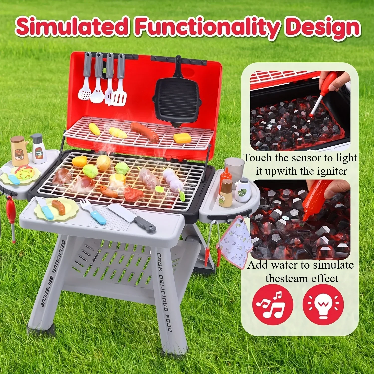 Barbecue Grill Toy Set Kids BB - Kids Outdoor Bbq recension och pris