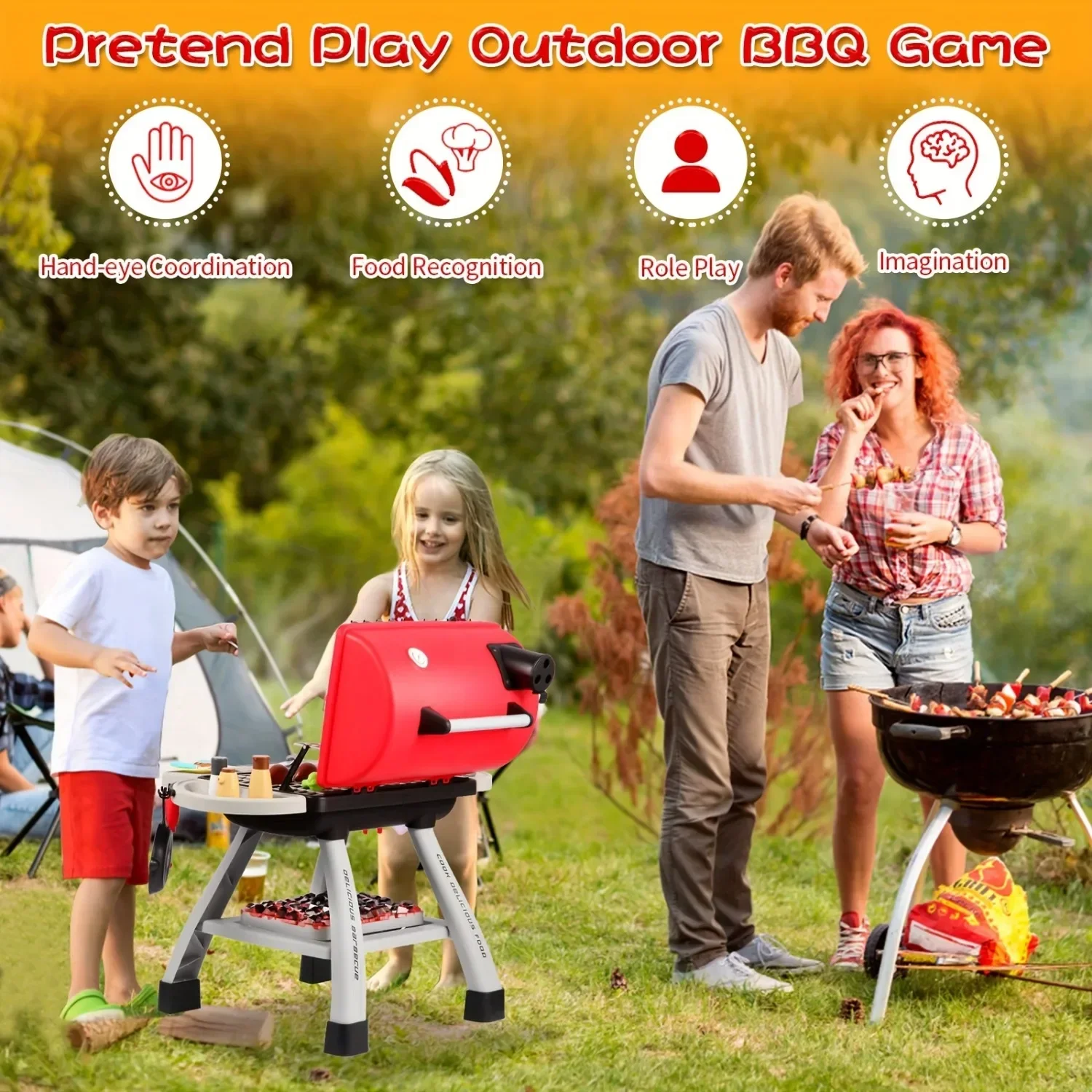 Barbecue Grill Toy Set Kids BB - Kids Outdoor Bbq recension och pris