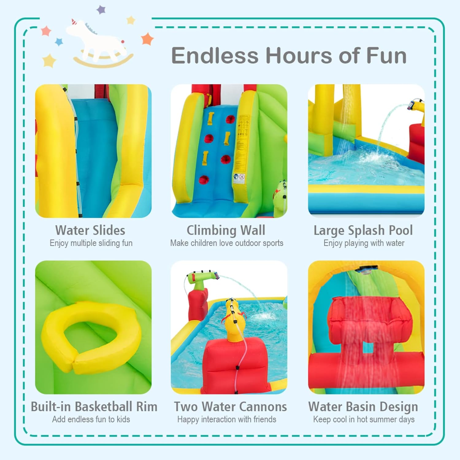 Mega Inflatable Water Park Bou - Kids Outdoor Water recension och pris