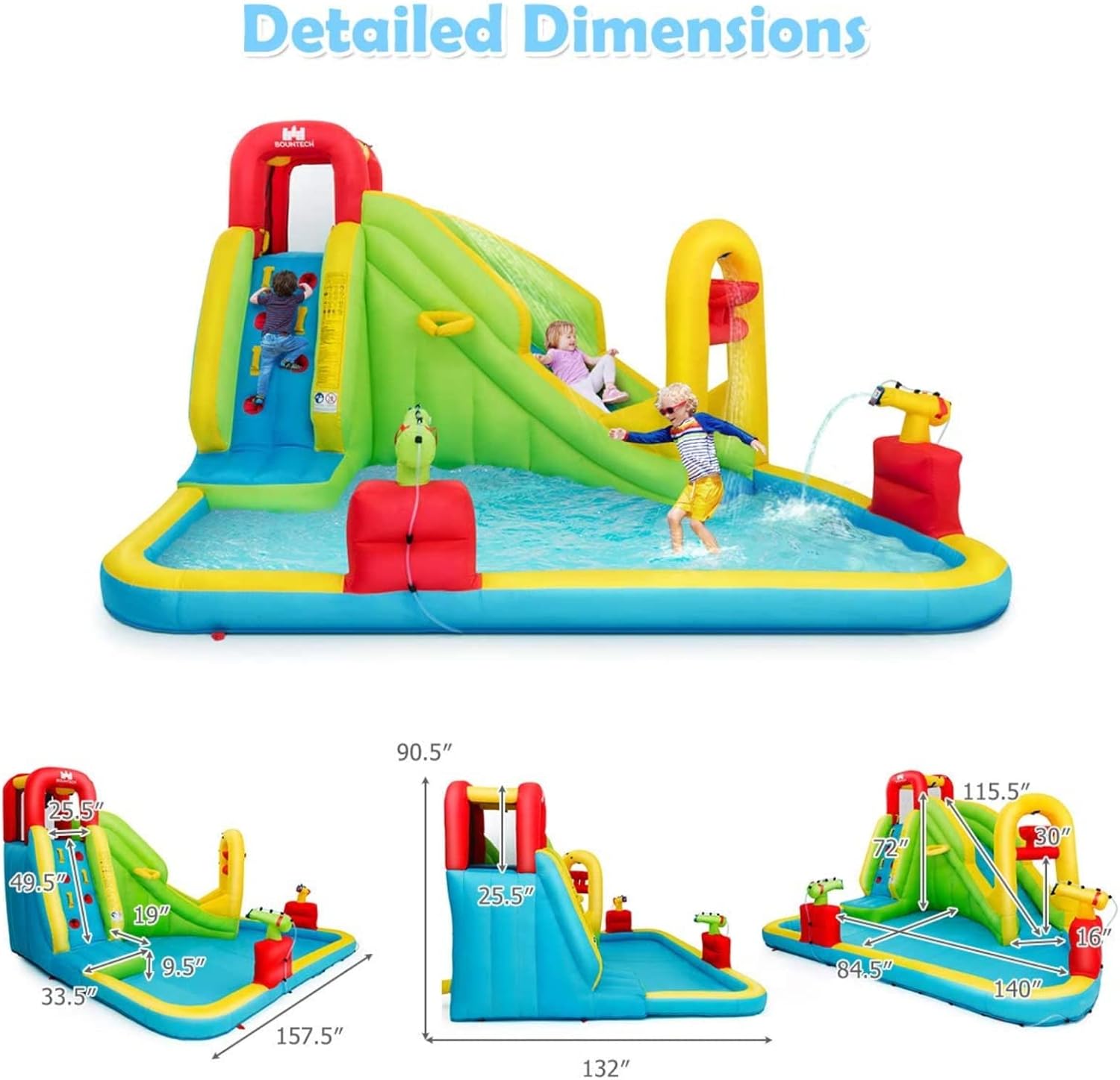 Mega Inflatable Water Park Bou - Kids Outdoor Water recension och pris