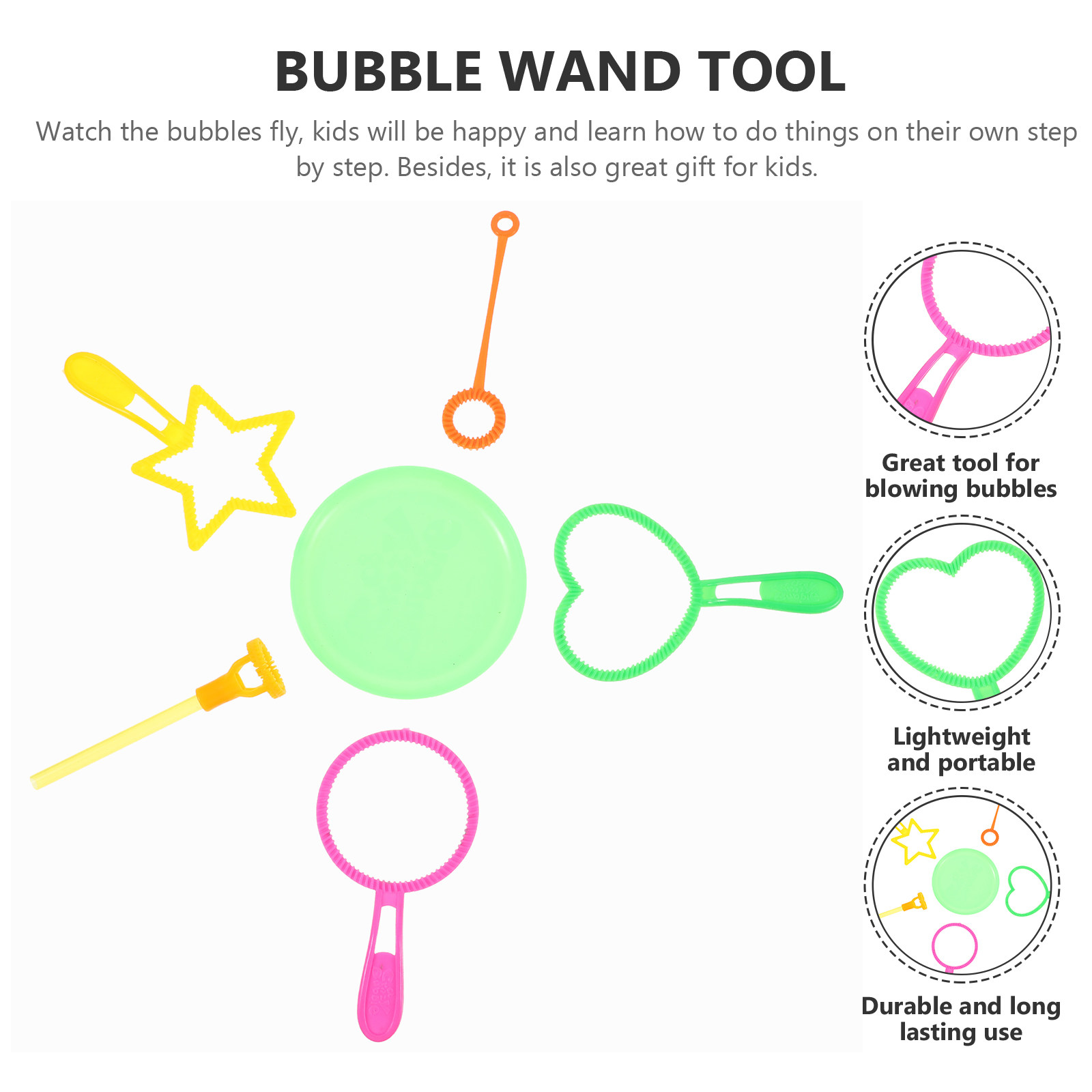 6Pcs Bubble Set Bubble Maker B - Kids Outdoor Learning Activities recension och pris