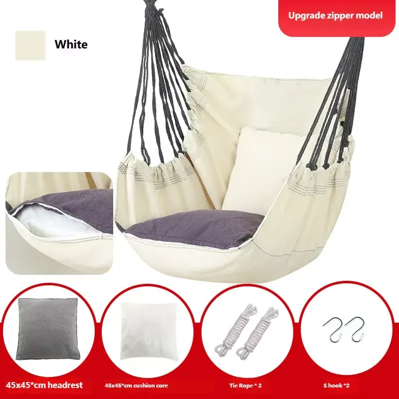 Canvas Hammock Swing Chair wit - Kids Outdoor Garden recension och pris