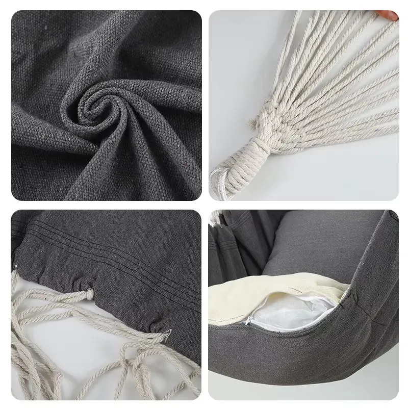 Canvas Hammock Swing Chair wit - Kids Outdoor Garden recension och pris