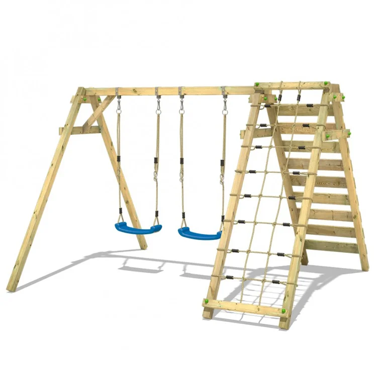 2026 Outdoor Wooden Small Play - Kids Outdoor Swing Set With Slide recension och pris