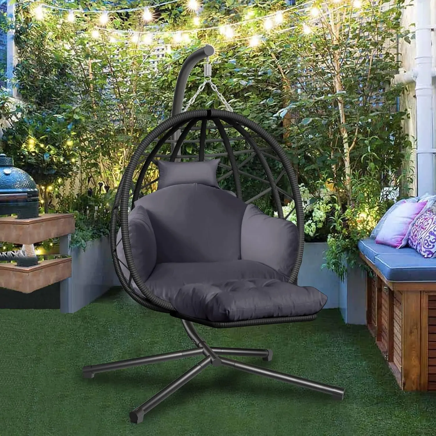 Hanging Egg Chair with Stand a - Kids Outdoor Egg Chair recension och pris