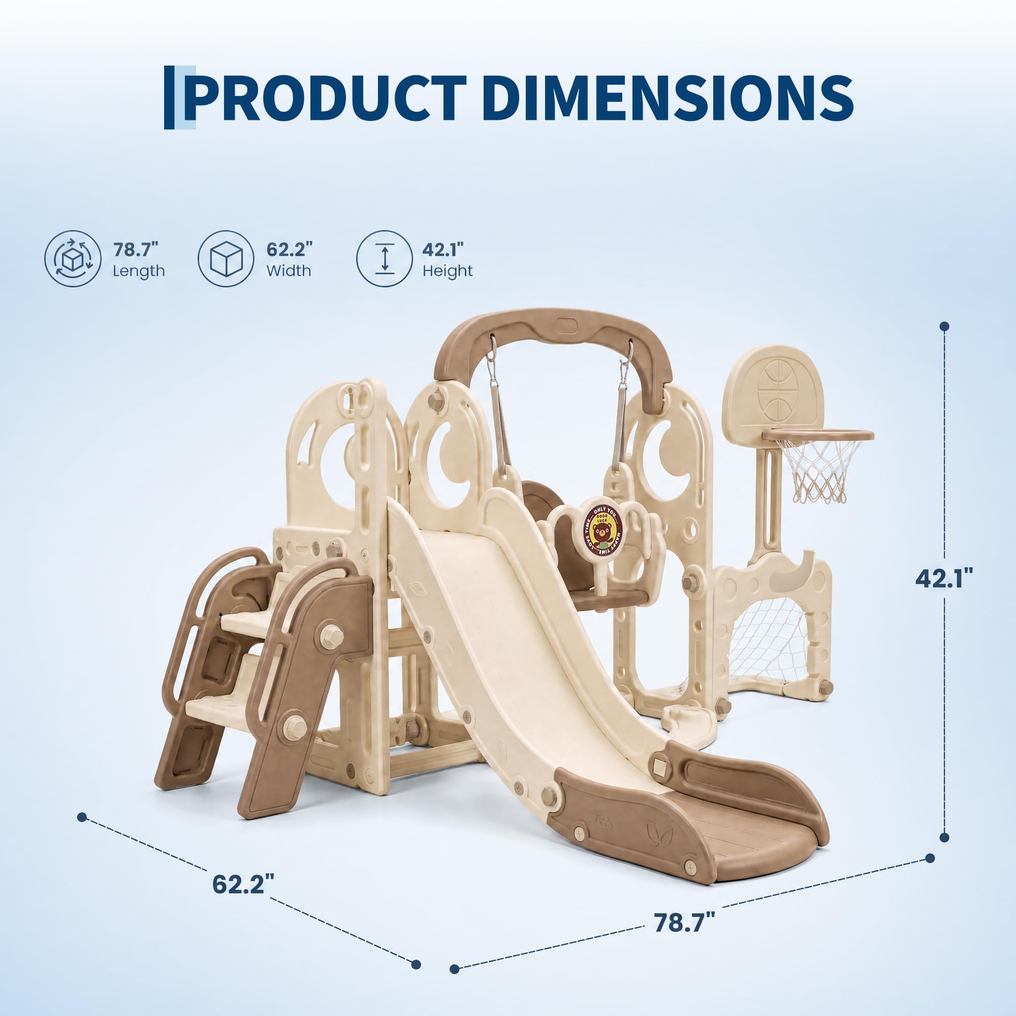 7 In 1 Kids Slide And Swing Se - Kids Outdoor Swing Set With Slide recension och pris