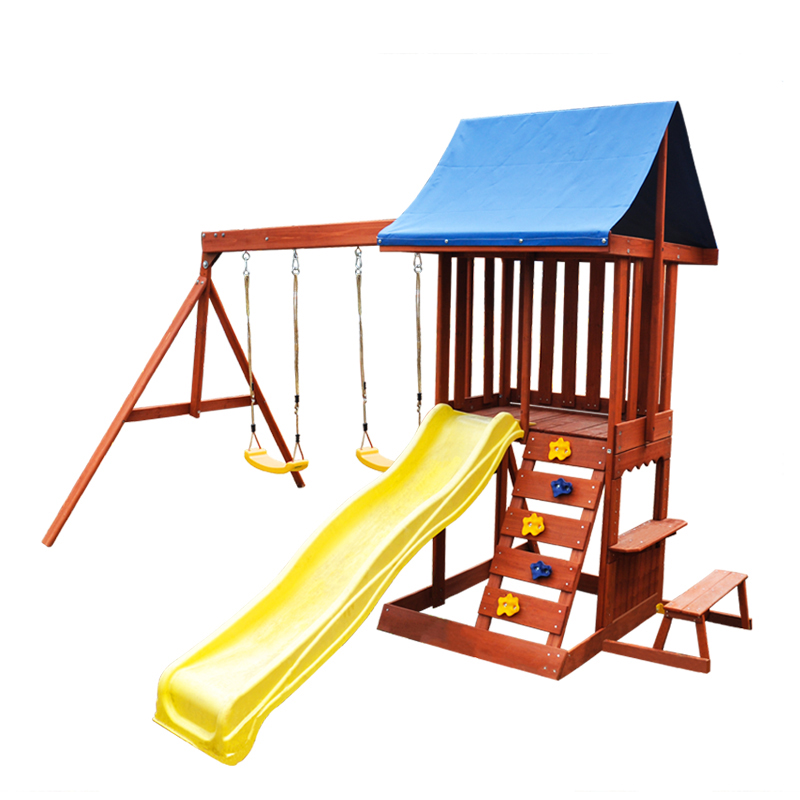 Play Centre - Garden Courtyard - Kids Outdoor Swing Set With Slide recension och pris