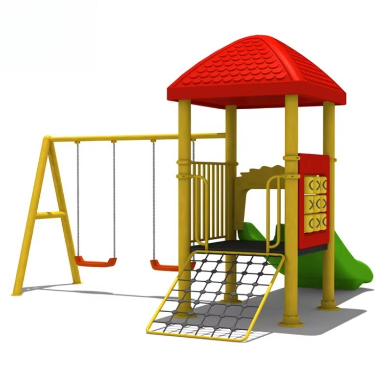 Manufacturer Steel Kids Outdoo - Kids Outdoor Swing Set With Slide recension och pris