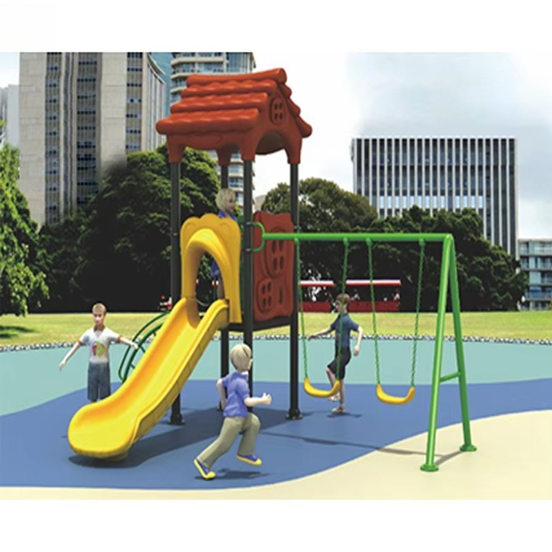 Manufacturer Steel Kids Outdoo - Kids Outdoor Swing Set With Slide recension och pris