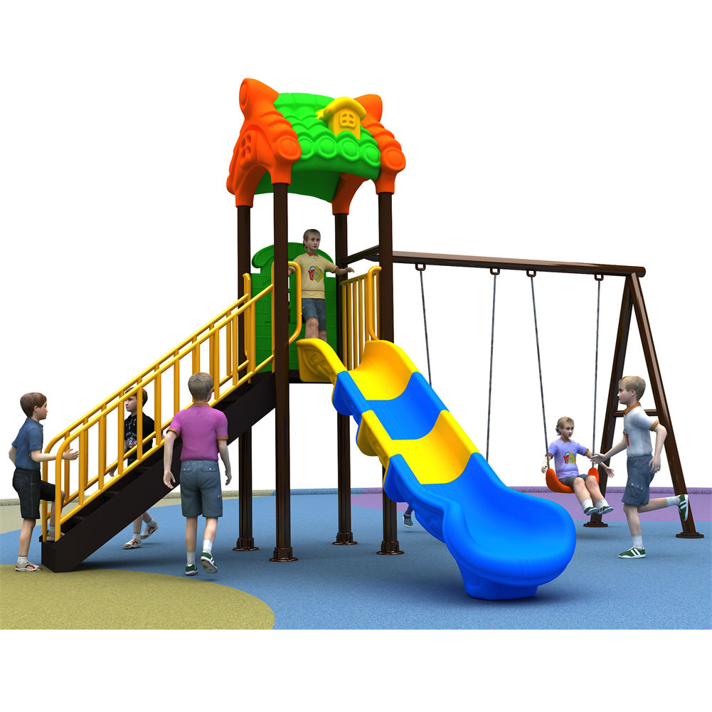 Hot Sale Children Outdoor Amus - Kids Outdoor Swing Set With Slide recension och pris