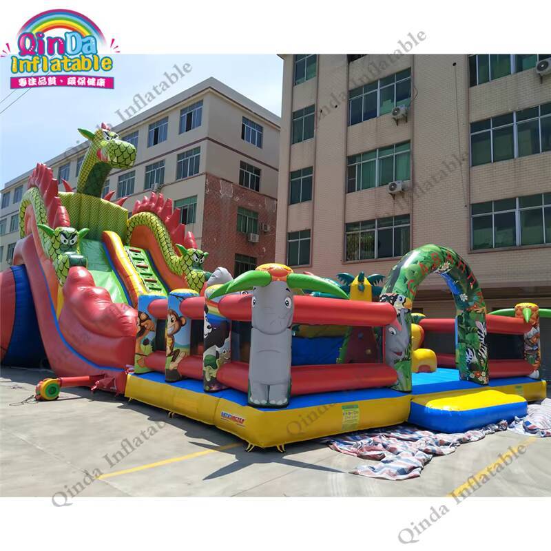 17*11m Large Inflatable Castle - Kids Outdoor Jump House recension och pris