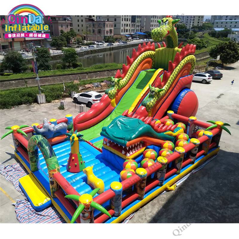 17*11m Large Inflatable Castle - Kids Outdoor Jump House recension och pris