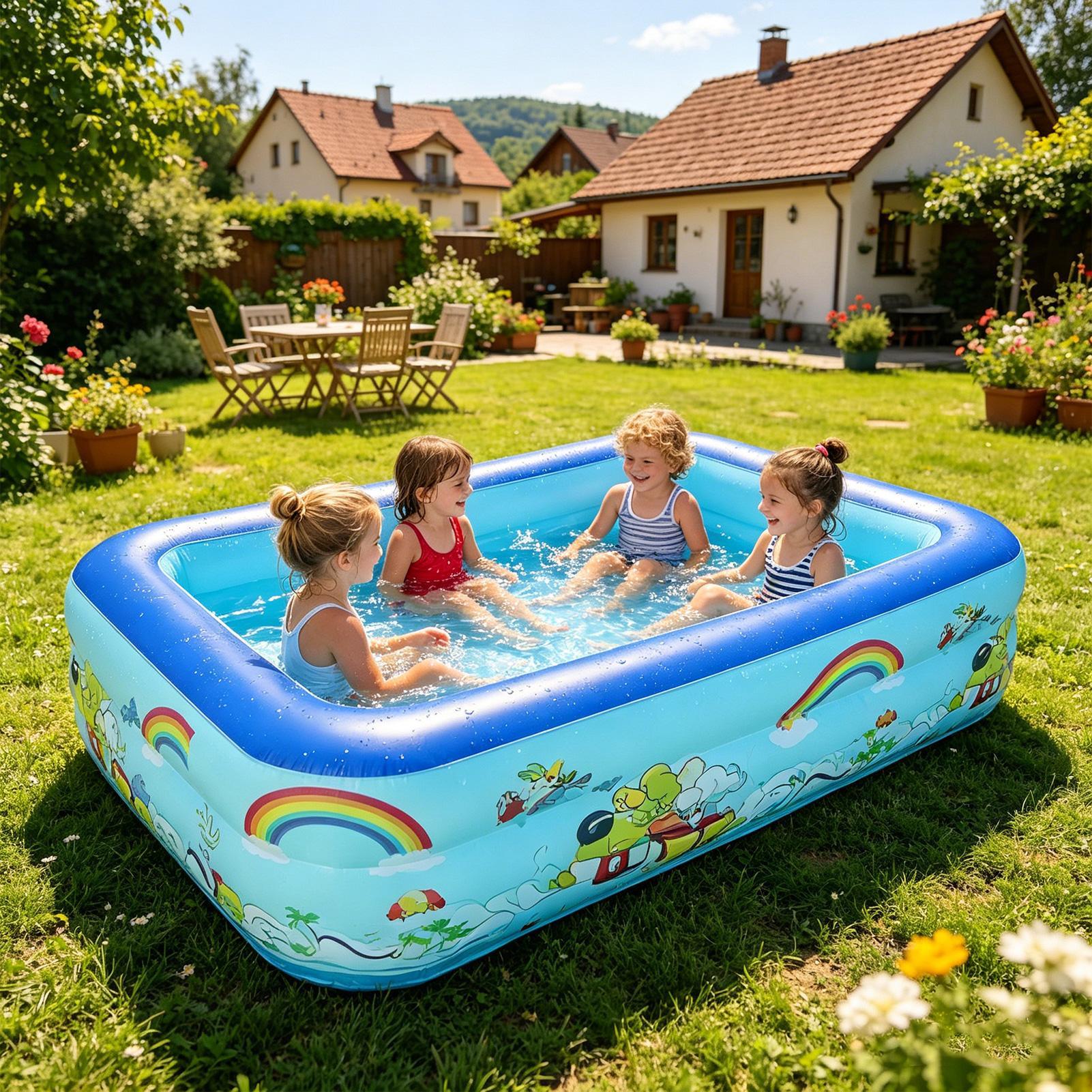 Inflatable Swimming Pool Large - Kids Outdoor Frame recension och pris