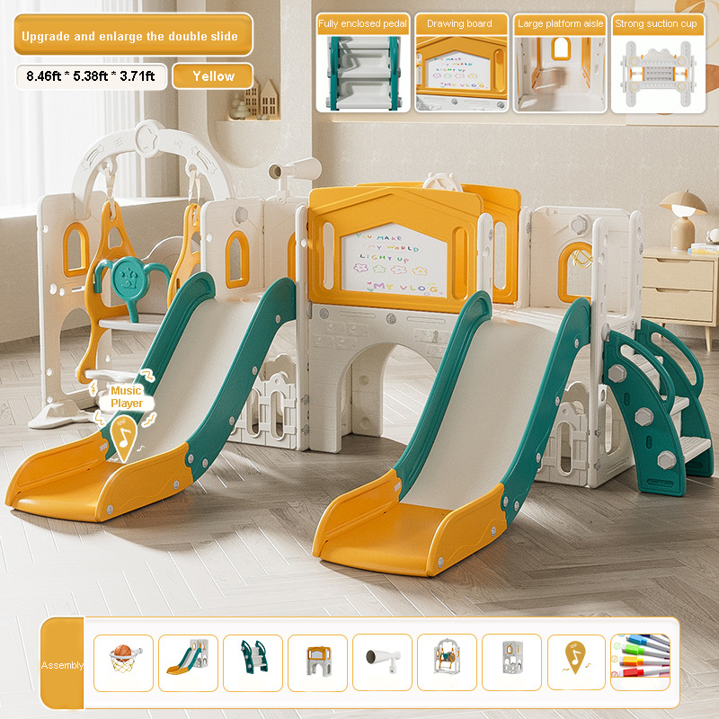 Double Slide Set Toddlers Indo - Kids Outdoor Swing Set With Slide recension och pris