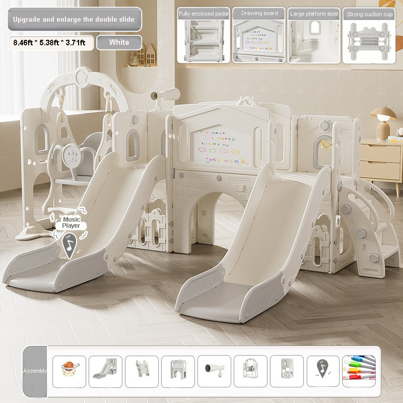 Double Slide Set Toddlers Indo - Kids Outdoor Swing Set With Slide recension och pris